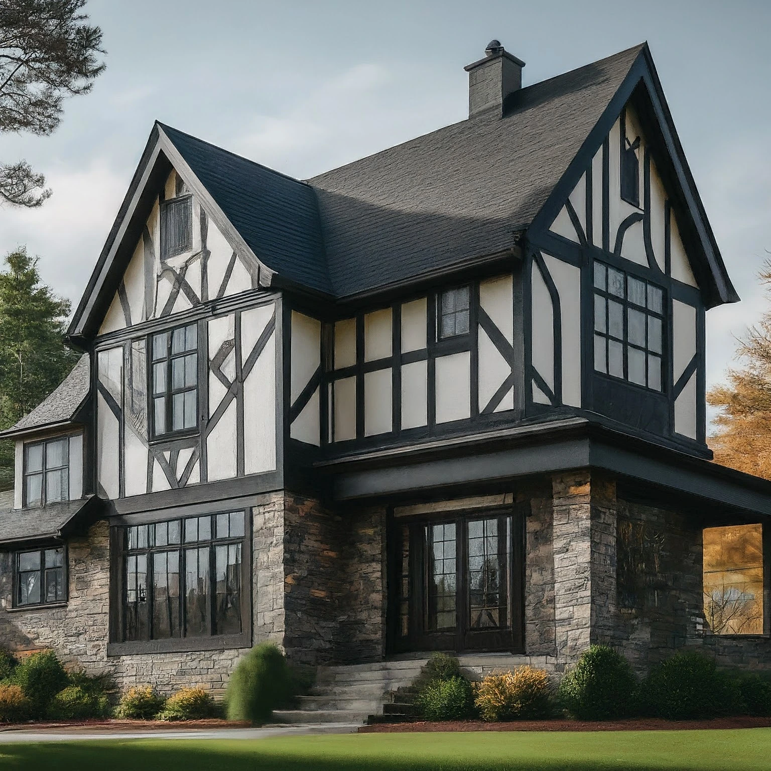 Modern Tudor Architectural Home Plans 