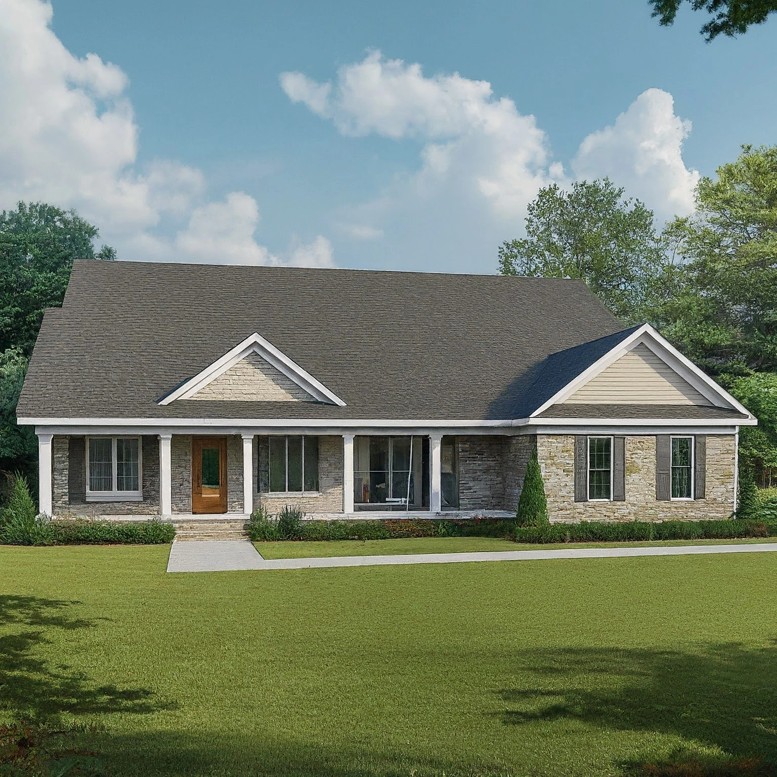 Ranch Architectural Plan Exterior 