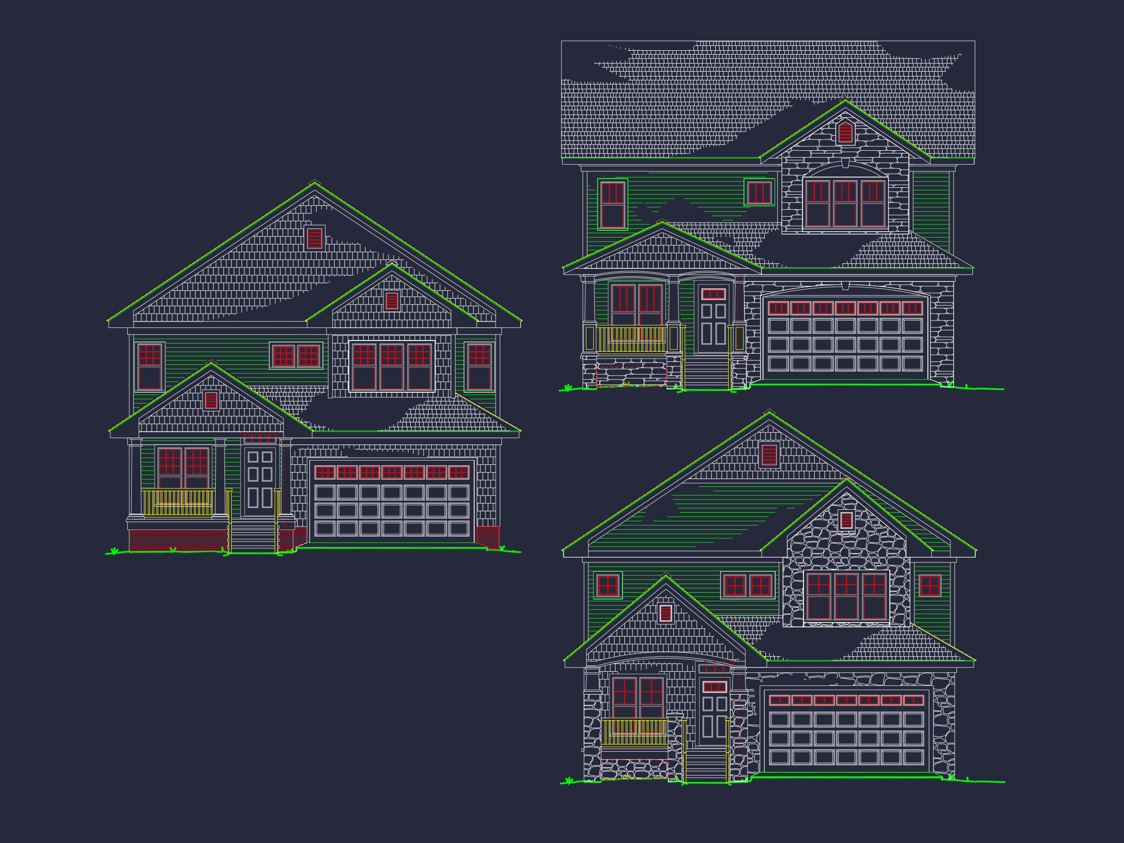 2-Story House Plan with Craftsman Style & CAD Blueprints