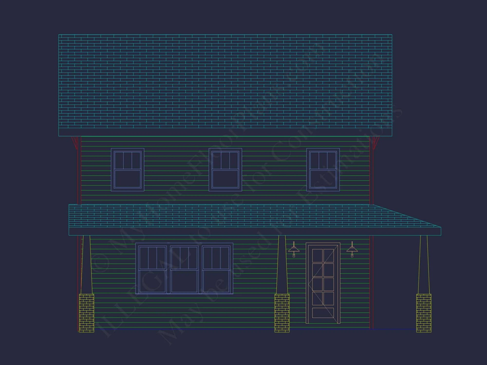 Modern Craftsman Home Plan with 2-Story Design and Bonus Room