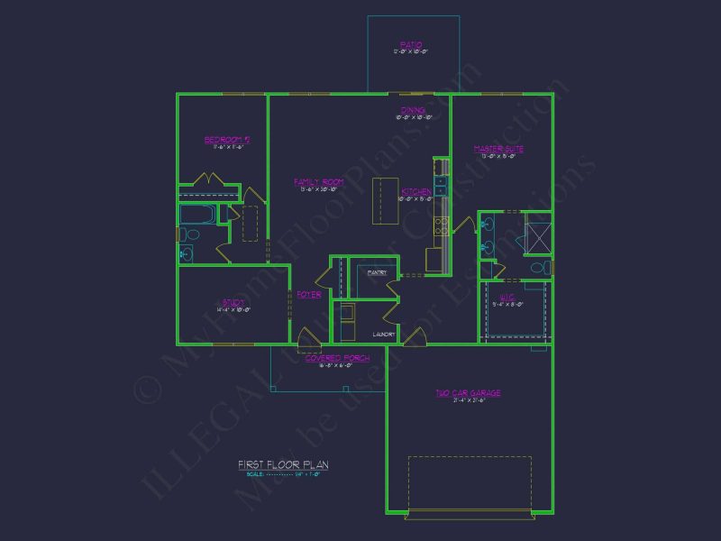 Modern Craftsman House Plan with 2 Bedrooms & Functional Layout