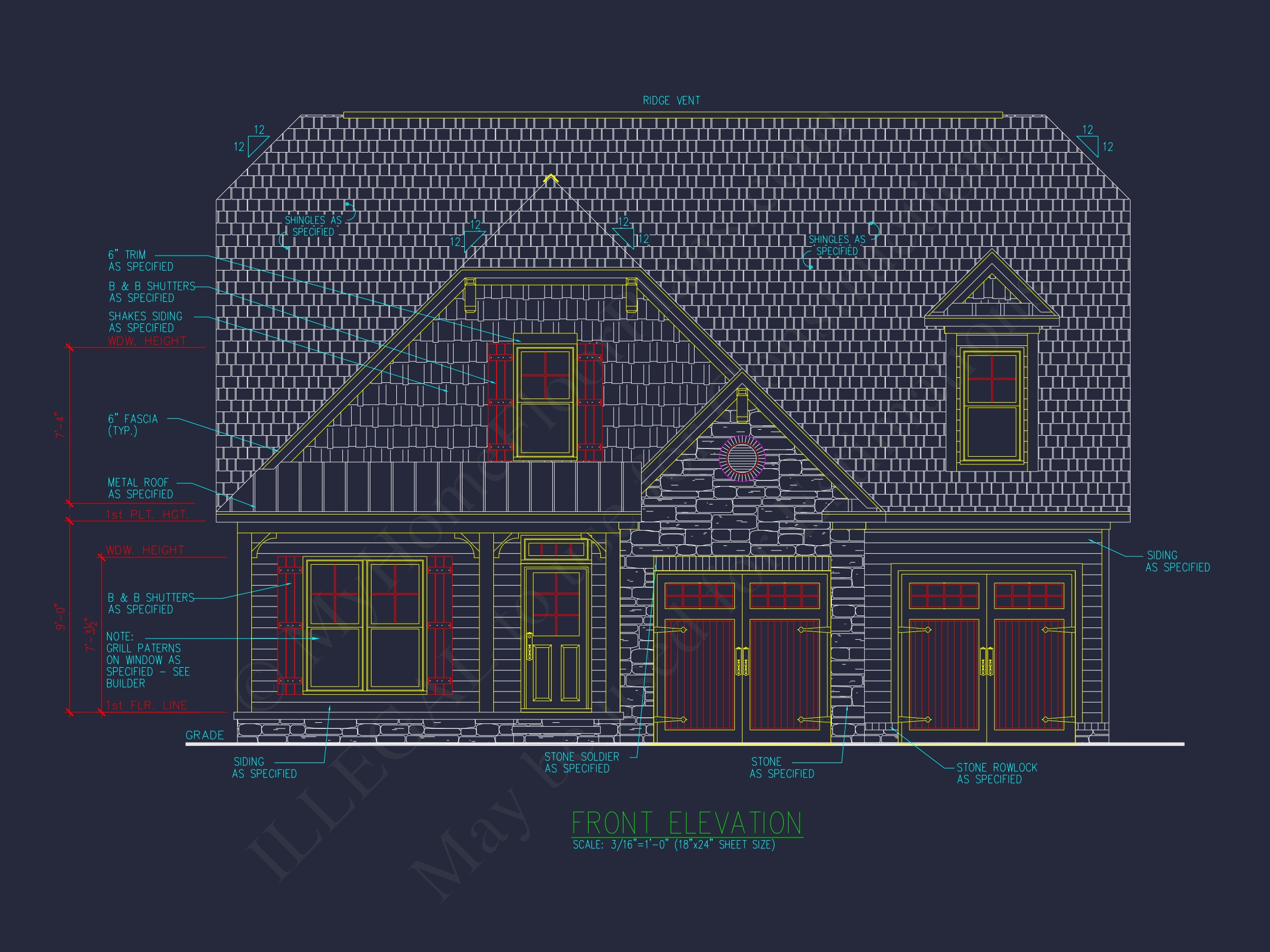 Beautiful One-Story Craftsman House Plan with Vaulted Ceilings & CAD Blueprints