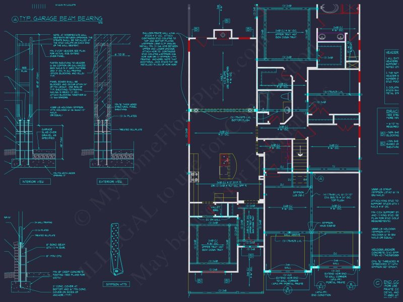 Beautiful One-Story Craftsman House Plan with Vaulted Ceilings & CAD Blueprints