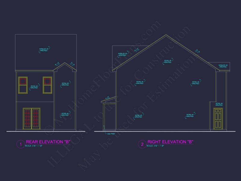 Modern 2-Bedroom Townhome Plan with Open Floor Plan & Fireplace