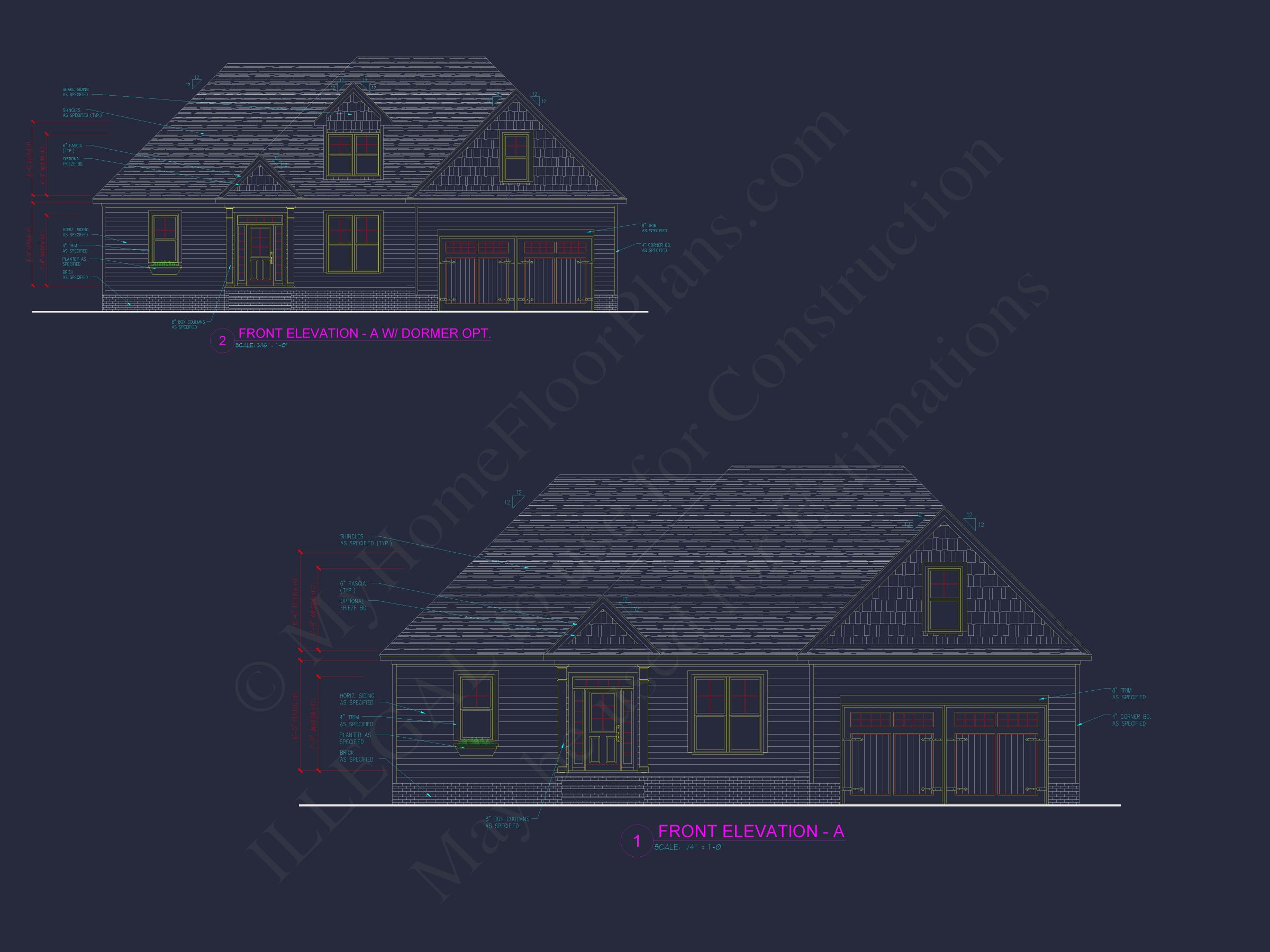 Customizable Floor Plan Blueprint with CAD Architecture & Southern Style