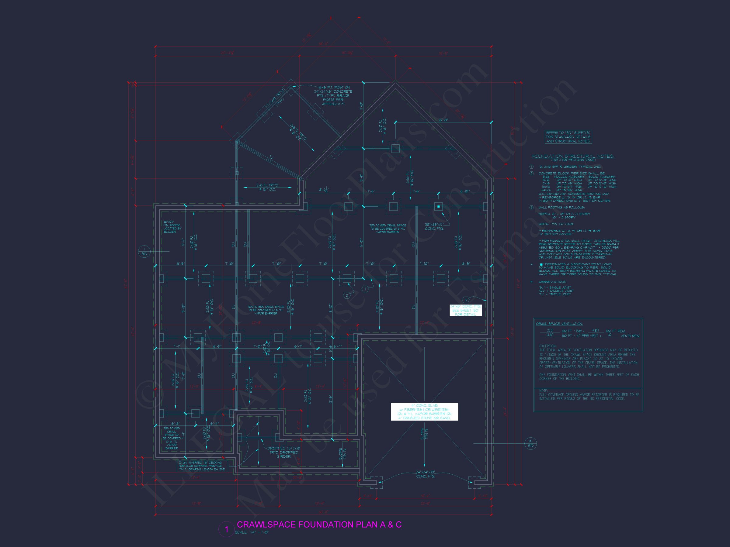 Customizable Floor Plan Blueprint with CAD Architecture & Southern Style