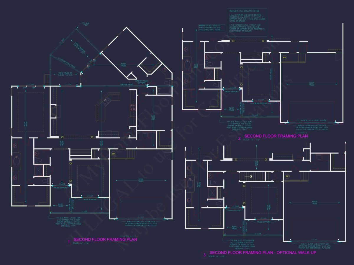 Customizable Floor Plan Blueprint with CAD Architecture & Southern Style