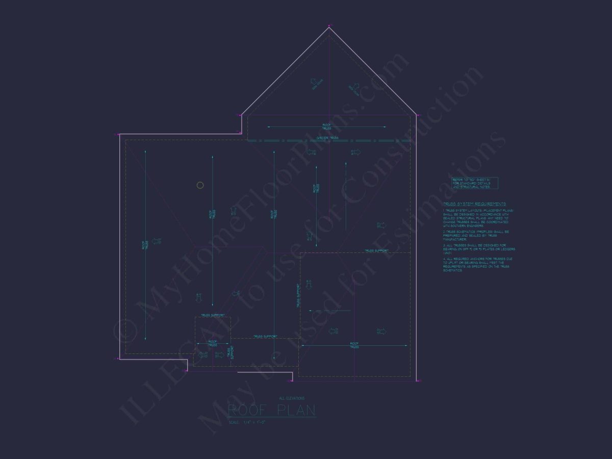 Customizable Floor Plan Blueprint with CAD Architecture & Southern Style