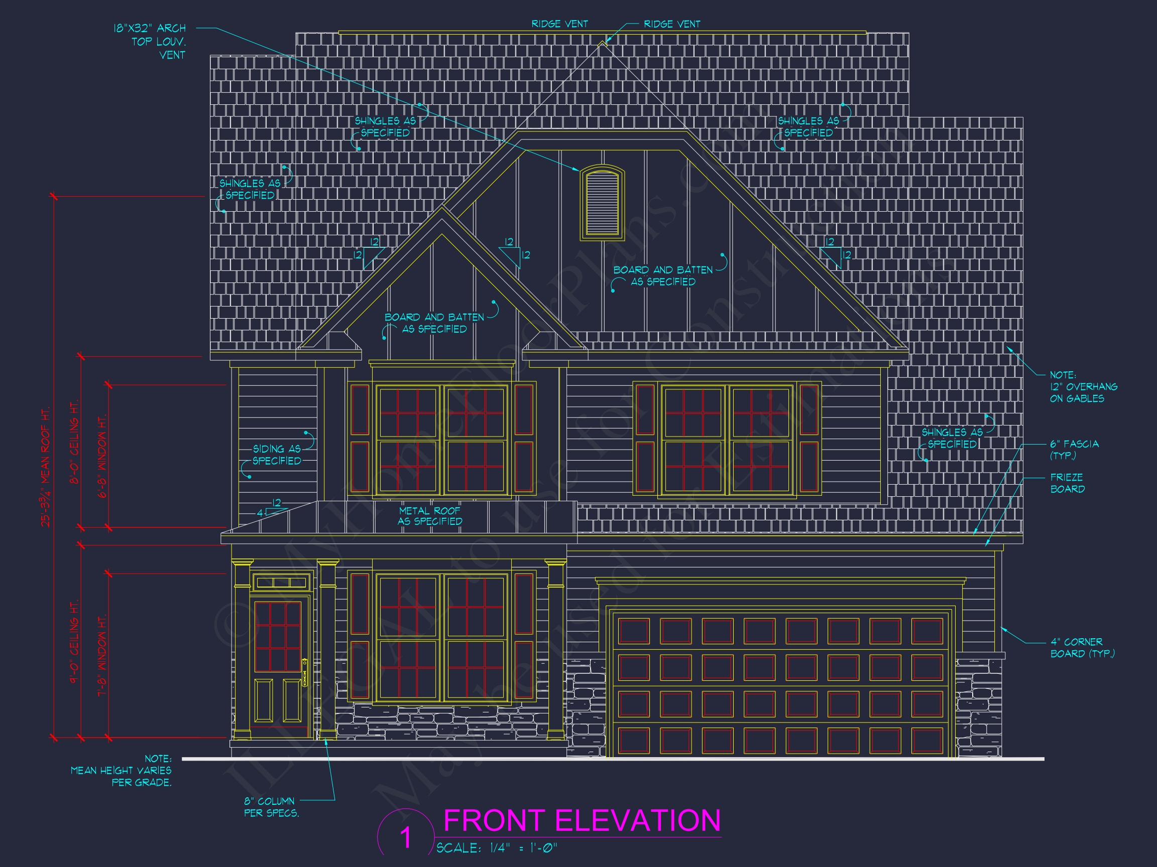 2-Story Traditional Home Plan with 4 Bedrooms and Open Floor Plan