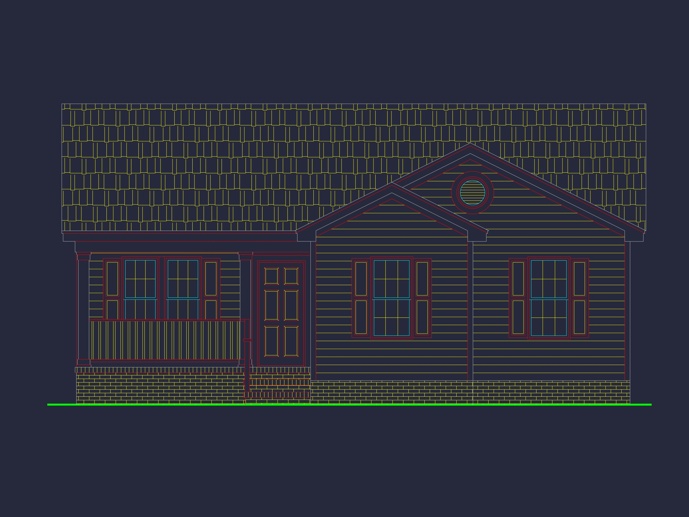 34' WIDE SINGLE STORY HOME FLOOR PLAN CAD BLUEPRINTS