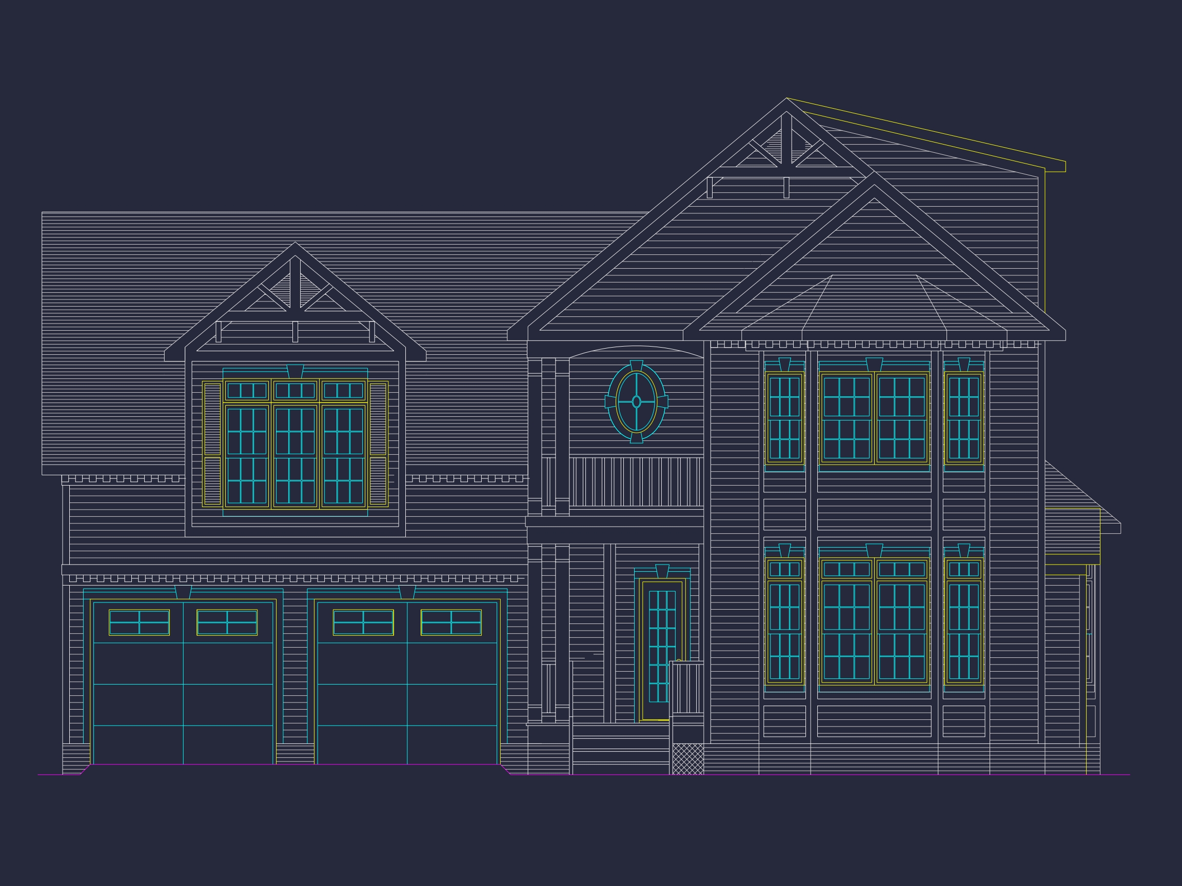 Charming 2-Story Home Plan - CAD Blueprint with 3 Bedrooms