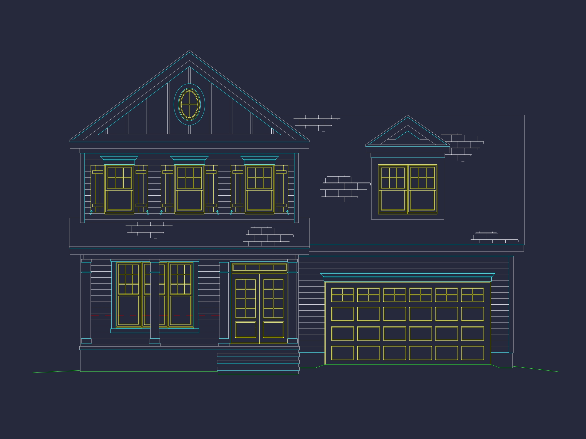 Classic Suburban Home Plan with Detailed Floor Blueprints