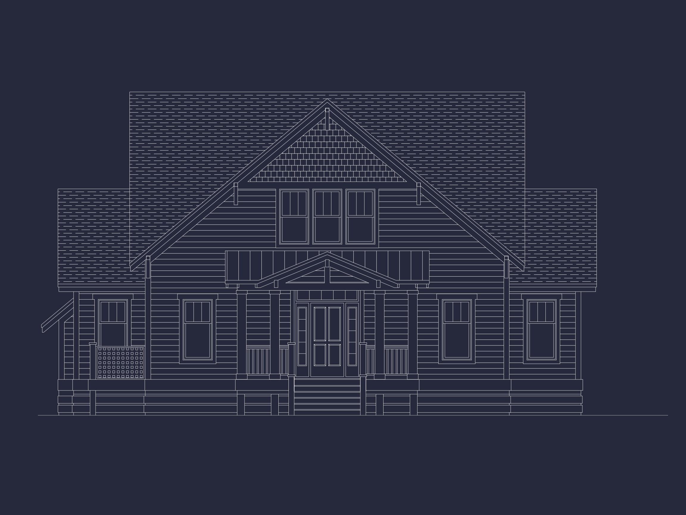 Coastal Home Floor Plan: 3-Bed,2-Story Blueprint