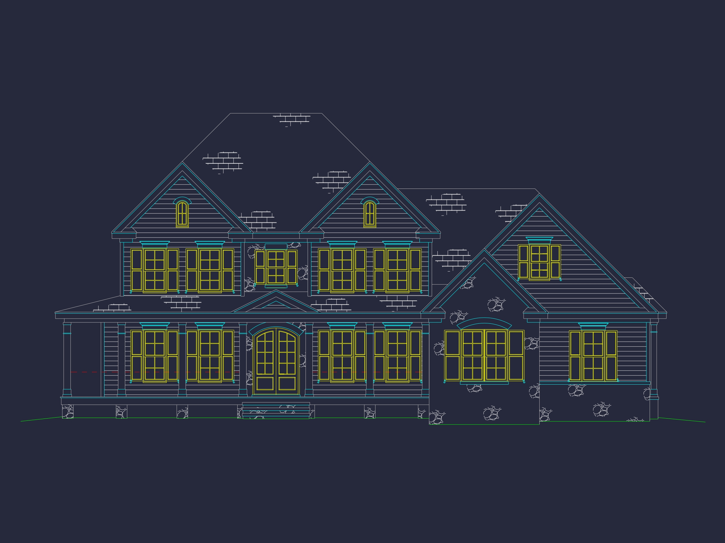 Colonial Home Plan with CAD Designs and Detailed Blueprints