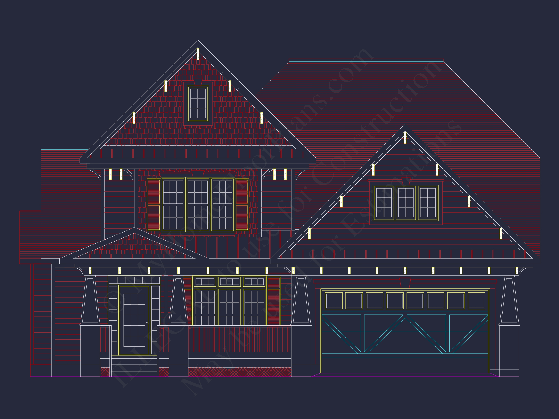 Craftsman Home Floor Plan - 2-Story Blueprint with 3 Bedrooms