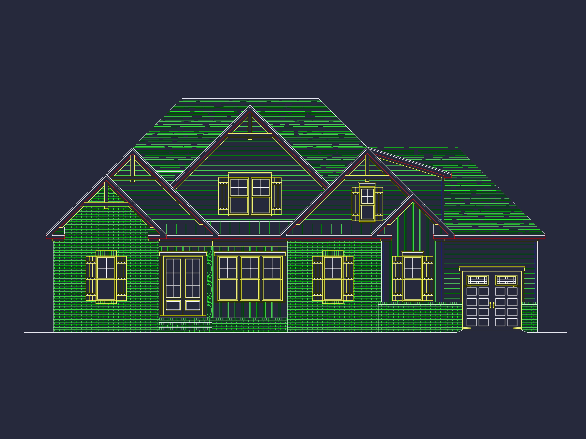 Modern Craftsman Home Floor Plan with Detailed CAD Designs