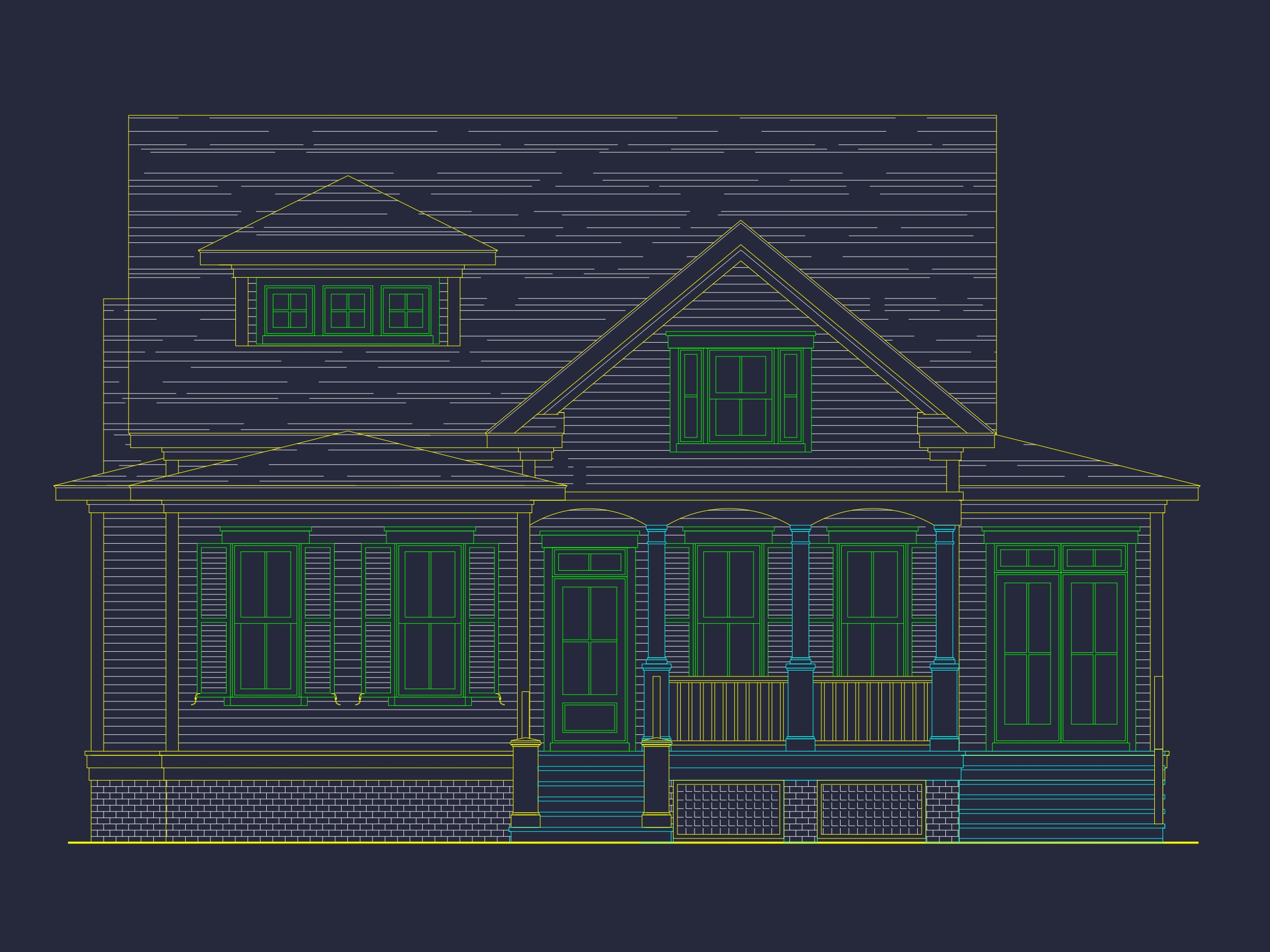 Modern Craftsman Home Plan with 2 Floors and 4 Bedrooms