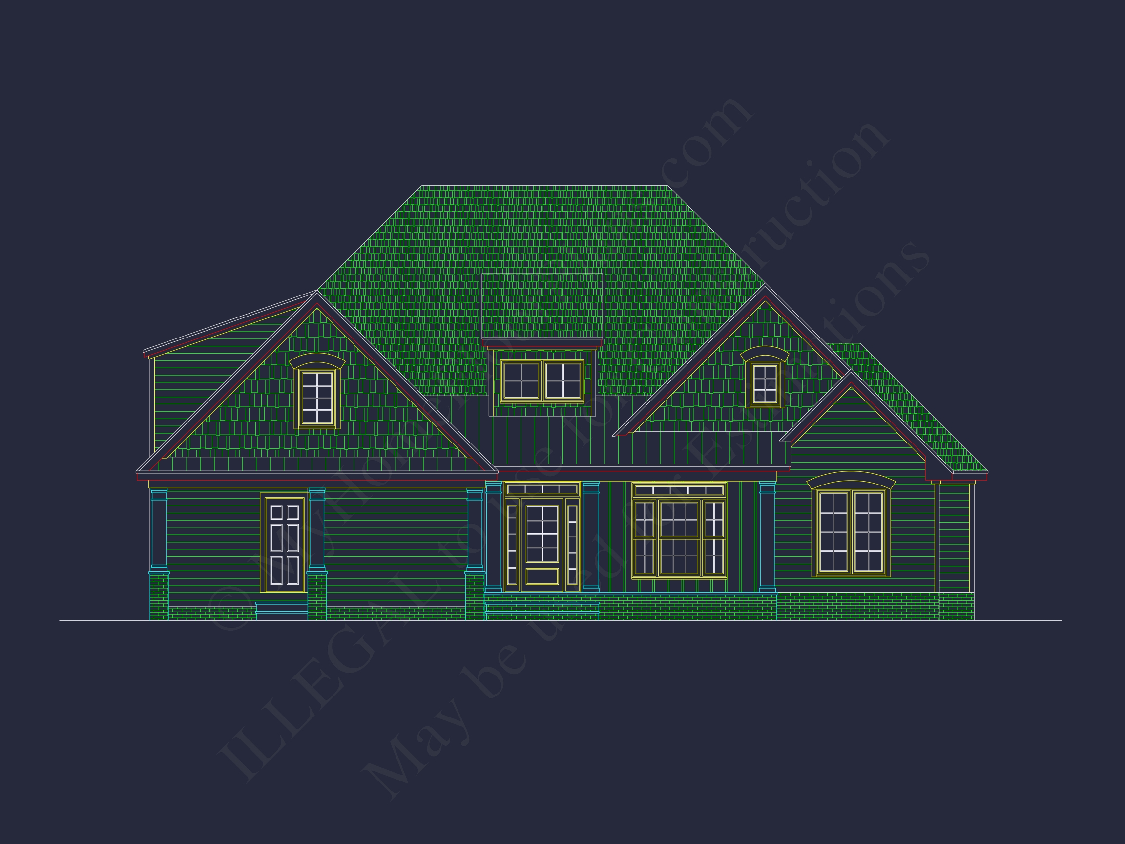 Modern Craftsman Home Plan with CAD Blueprints and Design