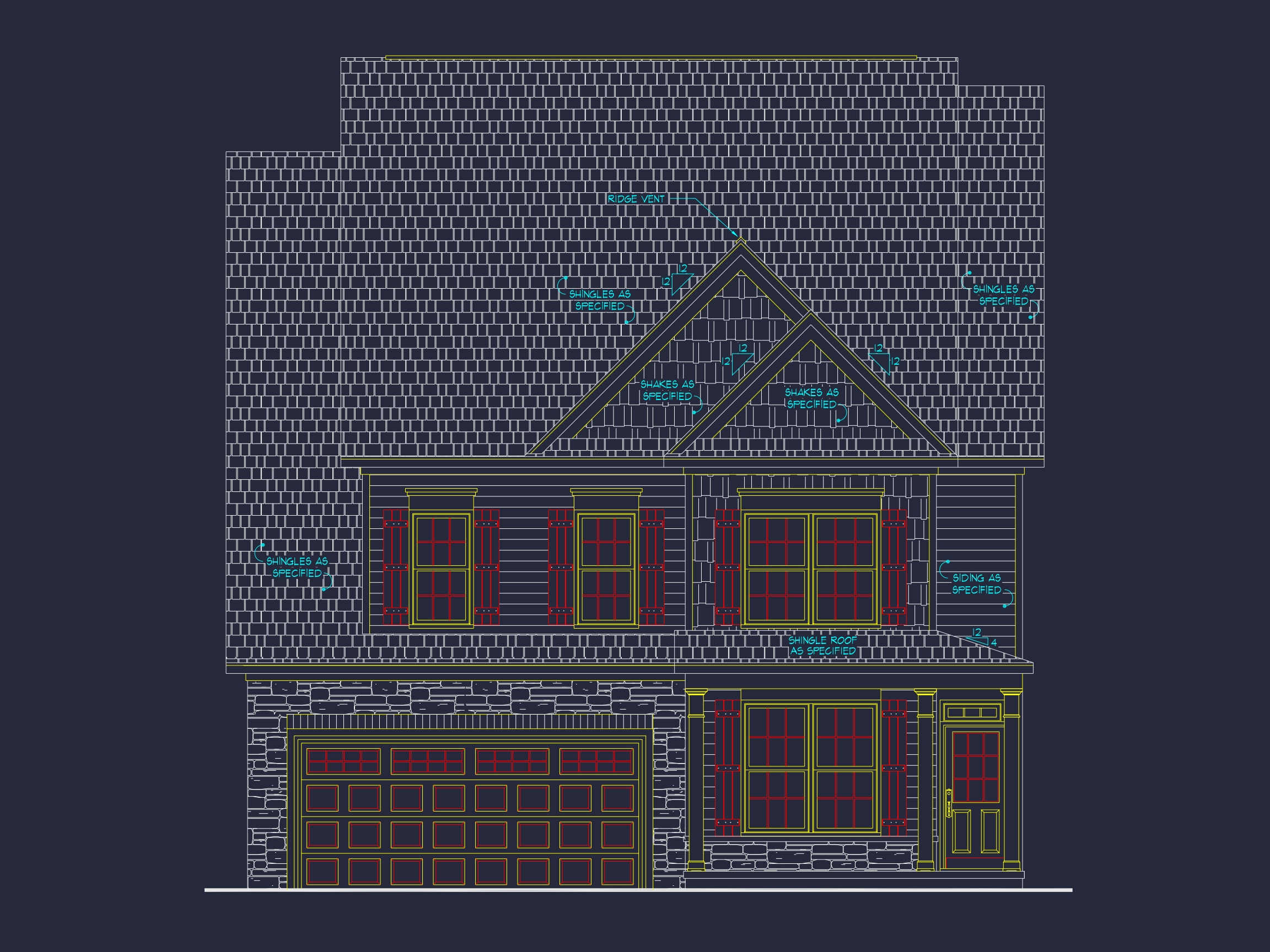 Modern Home Blueprint with 2 Floors,CAD-Ready Floor Plans