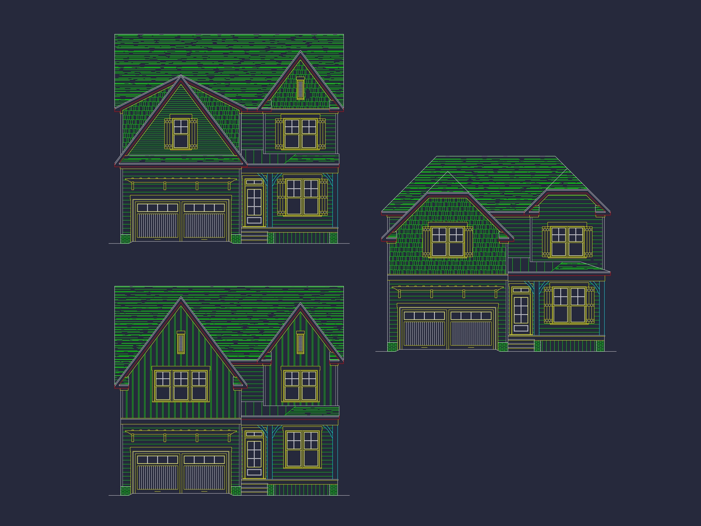 Spacious 2-Story Home Floor Plan with CAD Designs