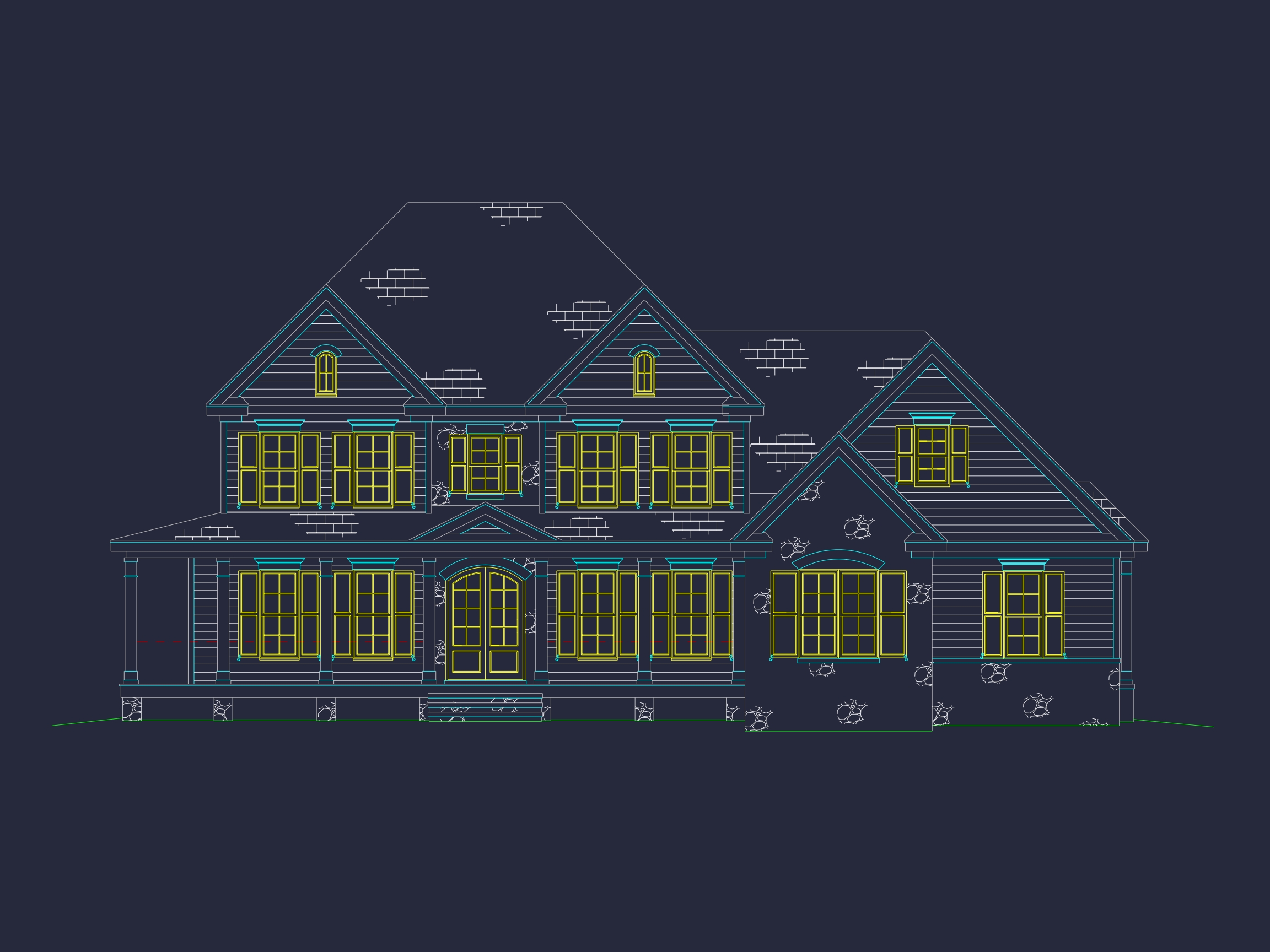 Stunning Colonial Home Architecture with Complete CAD Plans