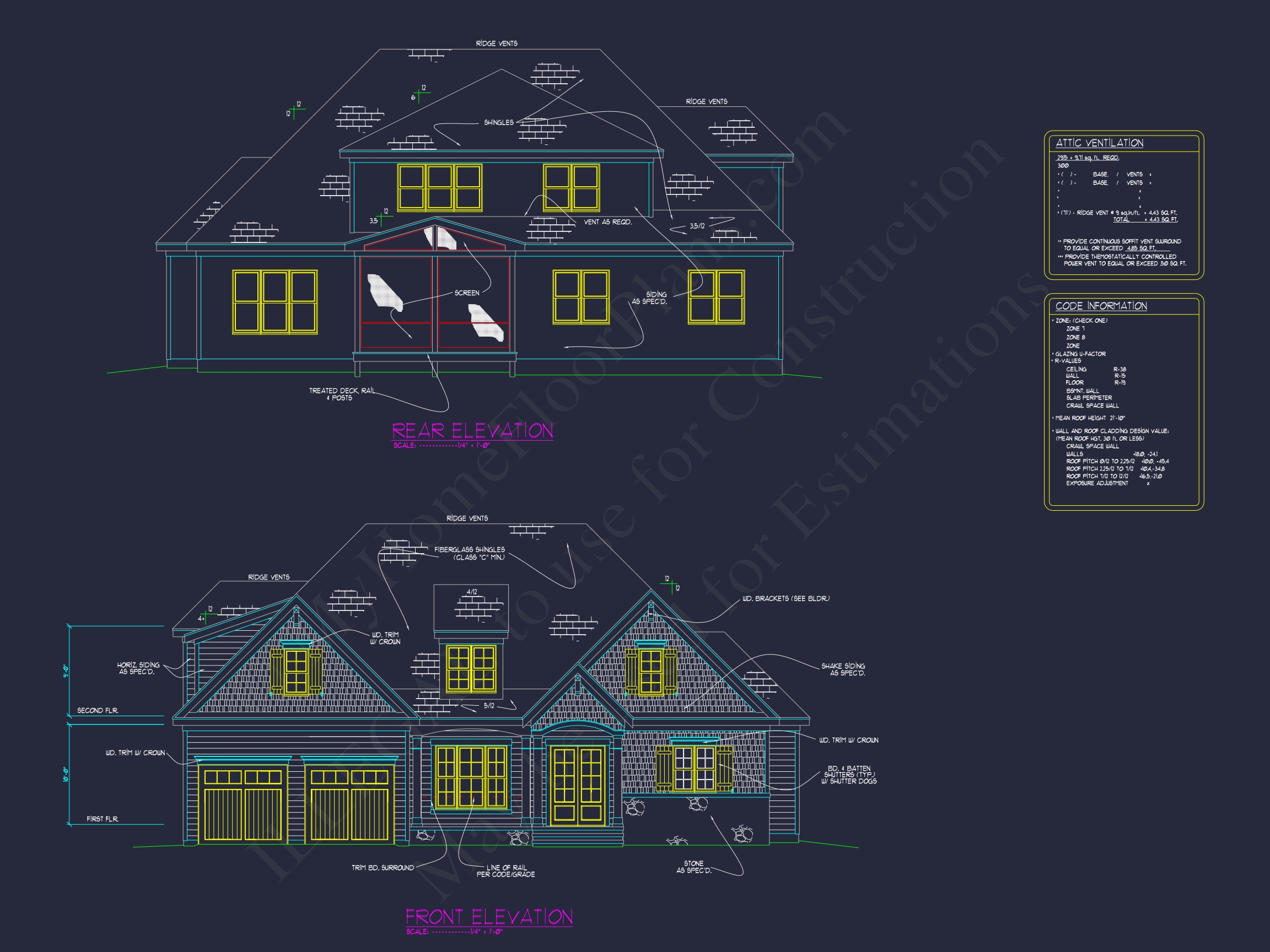 Stylish 2-Story Home Plan with 4 Bedrooms and Open Floor Plan