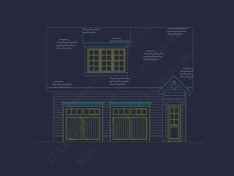 1-Bedroom Garage house Plan with Floor Plan and CAD Designs