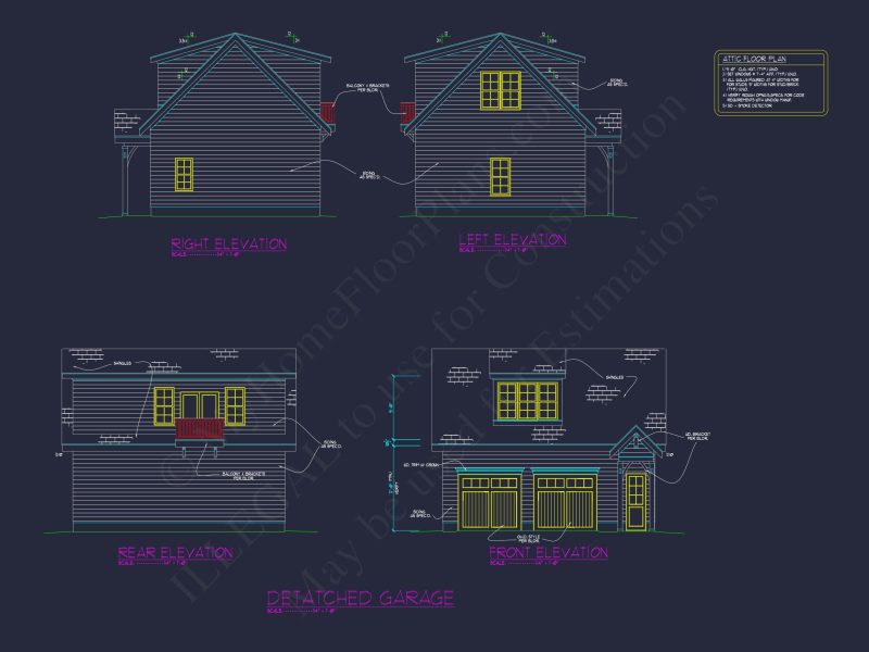 1-Bedroom Garage house Plan with Floor Plan and CAD Designs