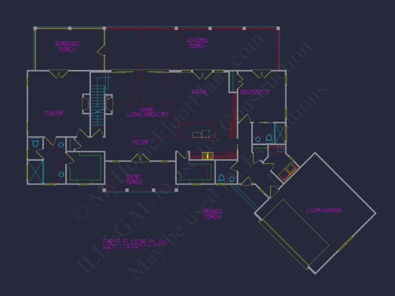 1-Bedroom Garage house Plan with Floor Plan and CAD Designs
