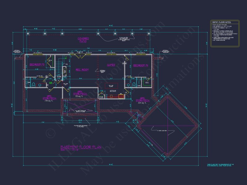 1-Bedroom Garage house Plan with Floor Plan and CAD Designs
