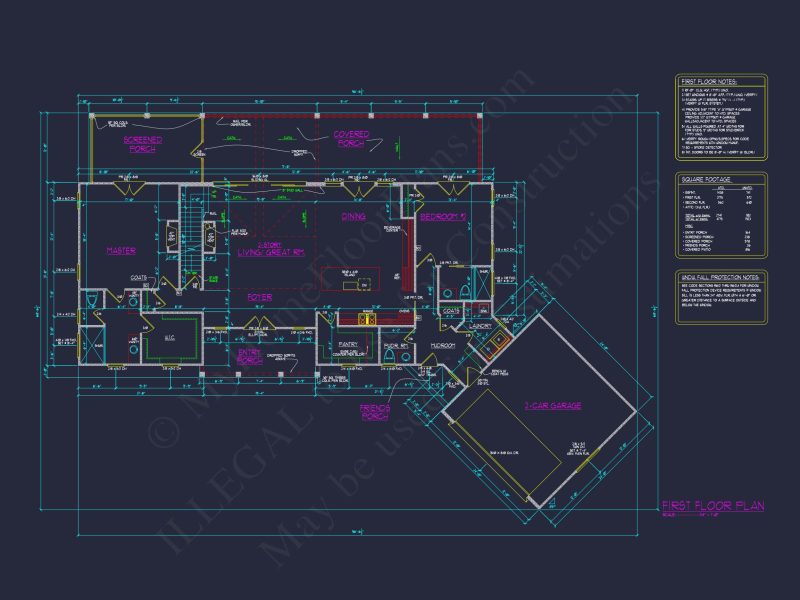1-Bedroom Garage house Plan with Floor Plan and CAD Designs