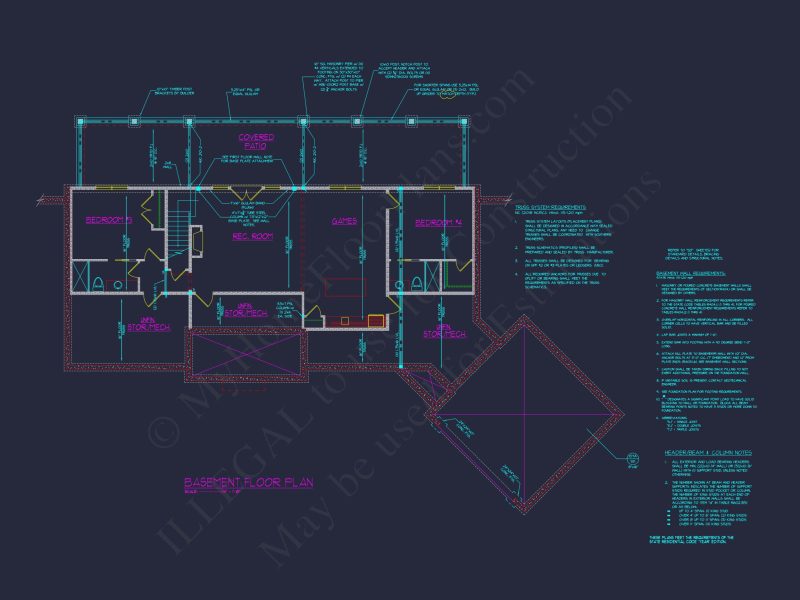 1-Bedroom Garage house Plan with Floor Plan and CAD Designs