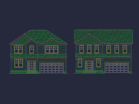 Modern Craftsman house Plan with CAD Features and Designs