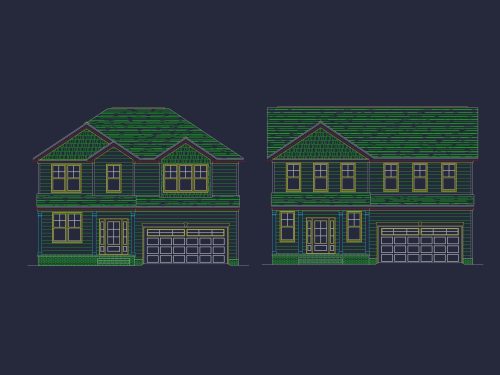 Modern Craftsman house Plan with CAD Features and Designs