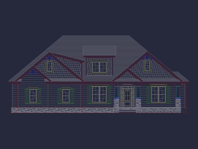 Beautiful 1.5 Story house Plan with CAD Designs and Blueprint