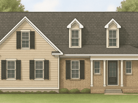 1,629 Sq Ft Colonial Farmhouse Plan – Open Layout & Classic Charm