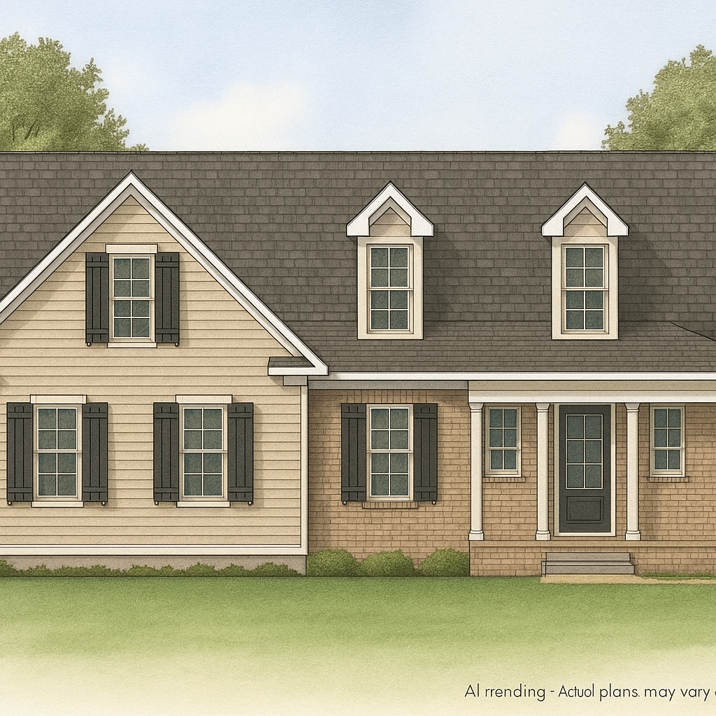 1,629 Sq Ft Colonial Farmhouse Plan – Open Layout & Classic Charm