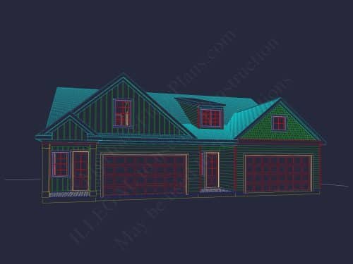 Duplex house Floor Plan with Spacious CAD Designs & Features