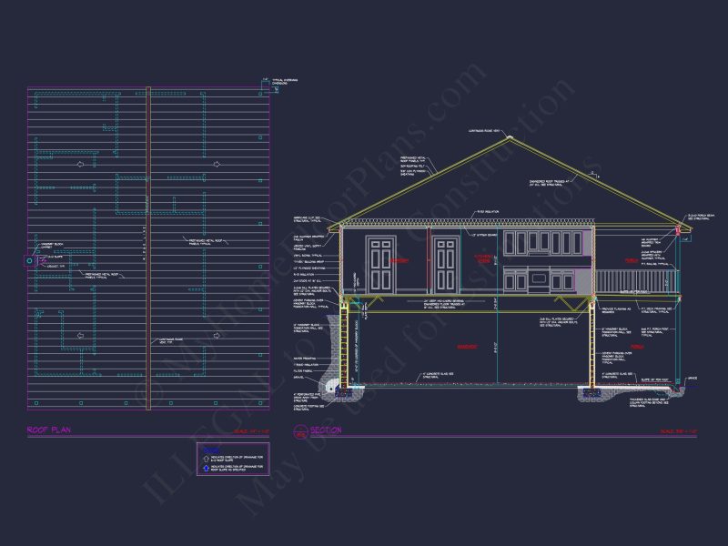 2-Story Cabin house Plan with Open Floor Plan & Basement