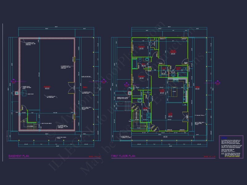 2-Story Cabin house Plan with Open Floor Plan & Basement