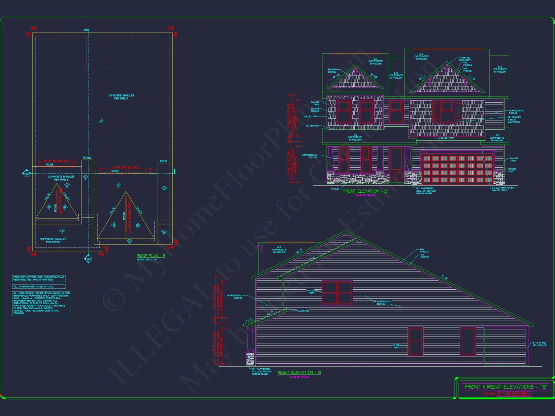 2-Story Colonial house Plan: 3-4 BR, 2344 Sq Ft, CAD