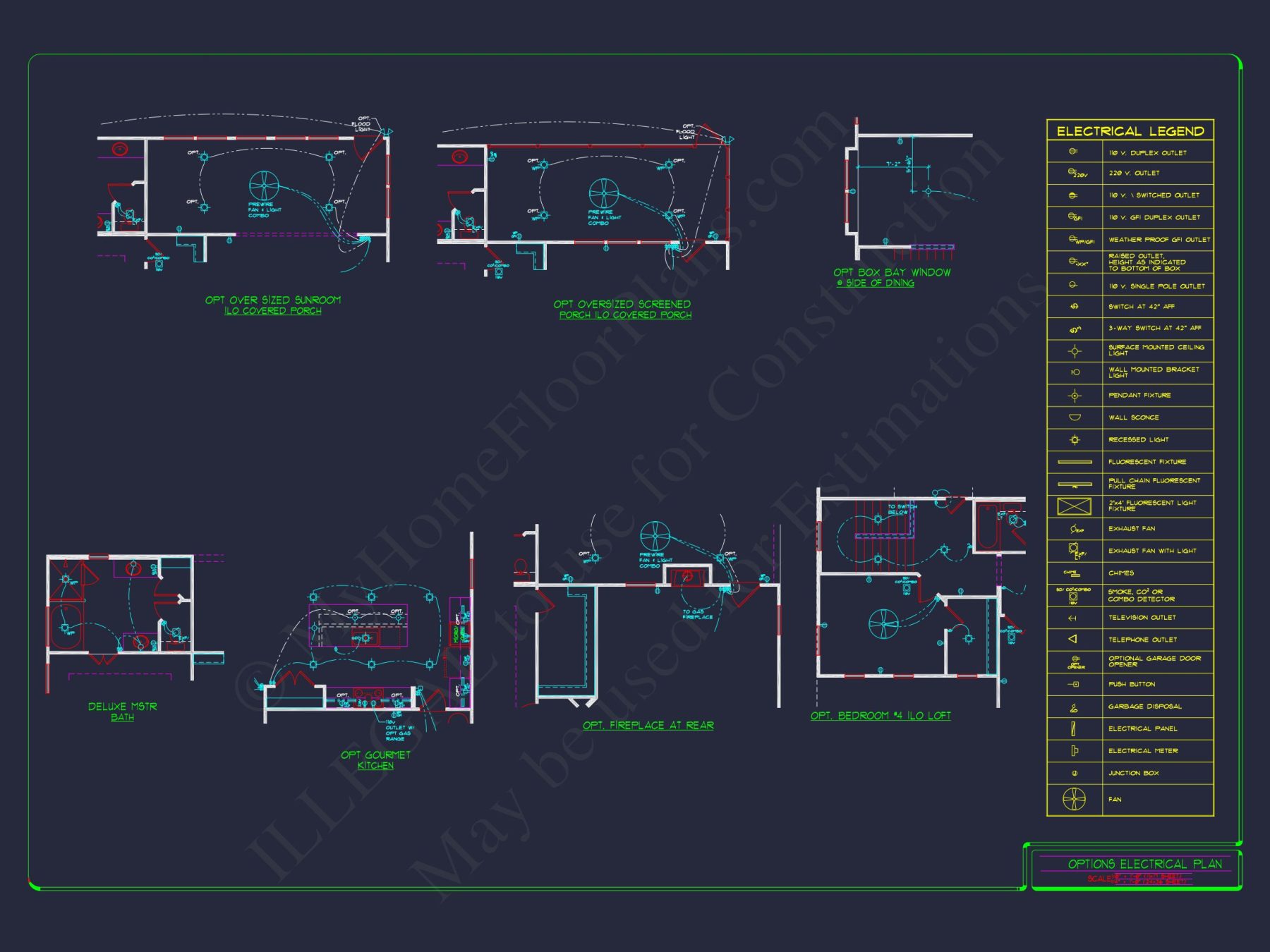 2-Story Colonial house Plan: 3-4 BR, 2344 Sq Ft, CAD