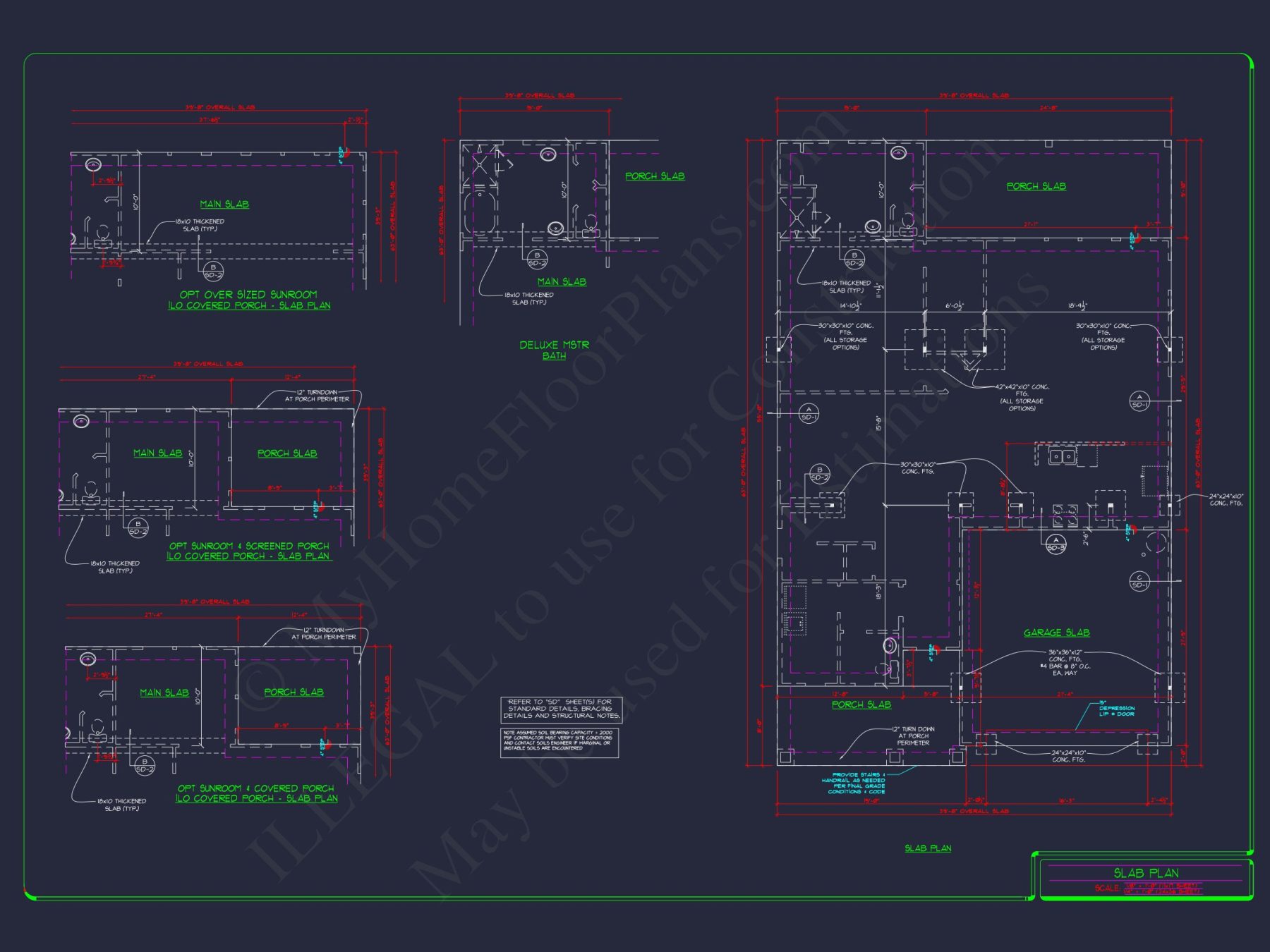 2-Story Colonial house Plan: 3-4 BR, 2344 Sq Ft, CAD