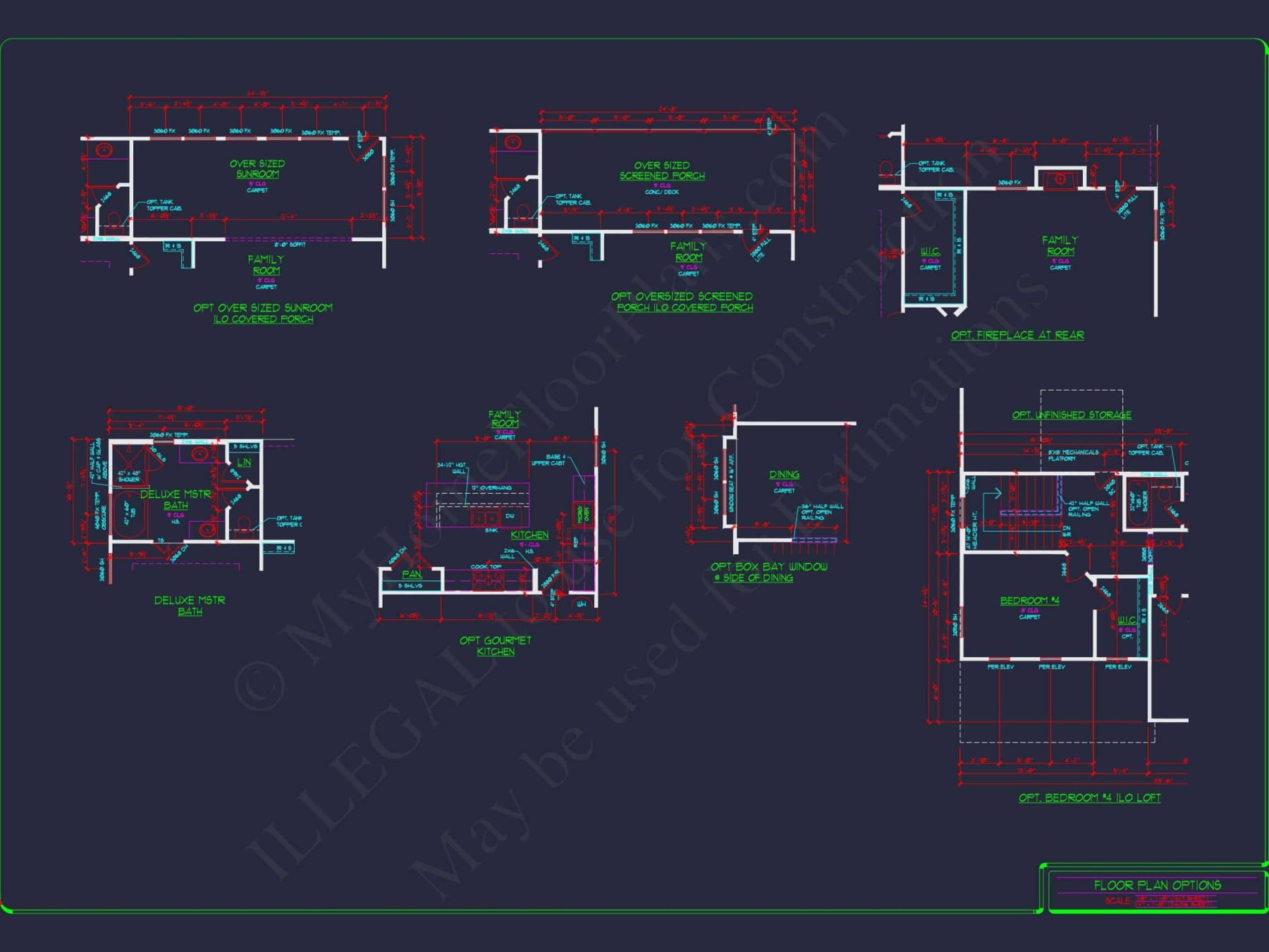 2-Story Colonial house Plan: 3-4 BR, 2344 Sq Ft, CAD