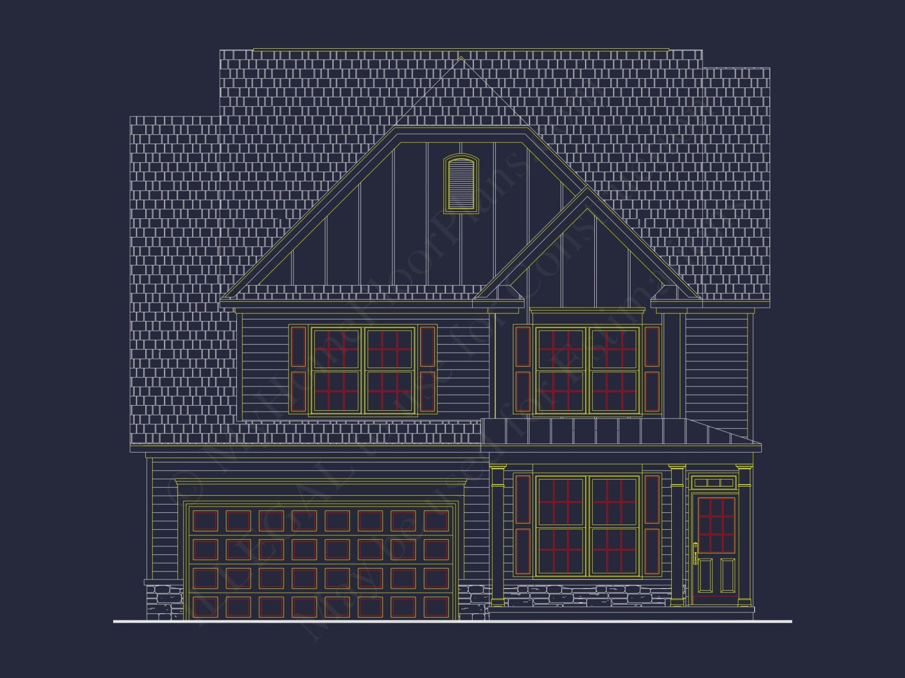 2-Story Craftsman house Plan with 4 Bedrooms and Open Floor Plan