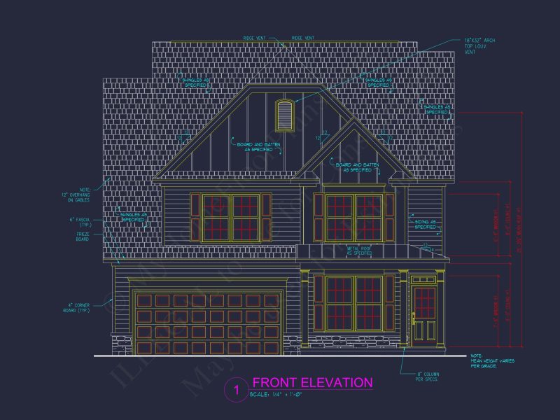 2-Story Craftsman house Plan with 4 Bedrooms and Open Floor Plan