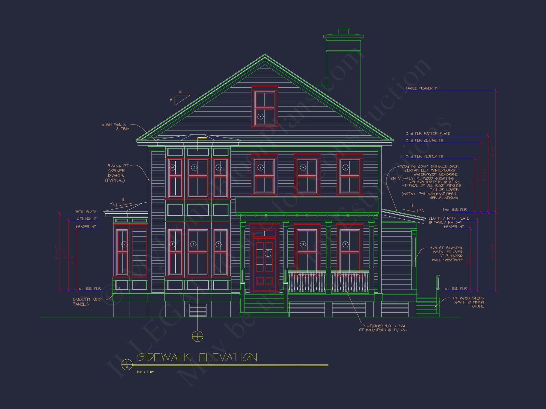 2-Story Farmhouse house Plan, 4-Bedroom Blueprint Design