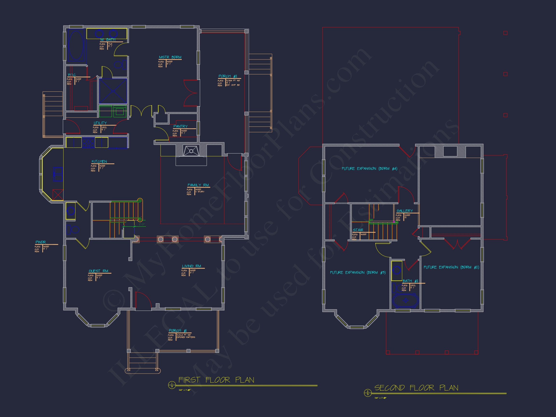 2-Story Farmhouse Home Plan,4-Bedroom Blueprint Design