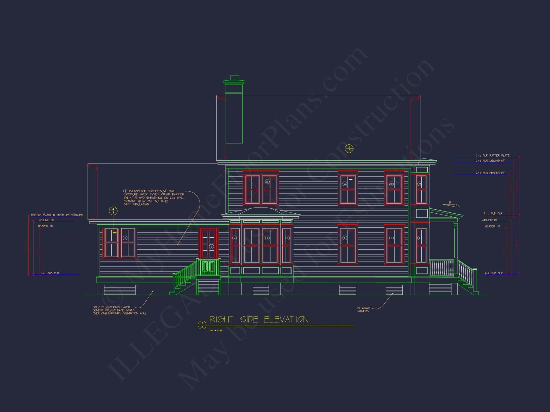 2-Story Farmhouse house Plan, 4-Bedroom Blueprint Design
