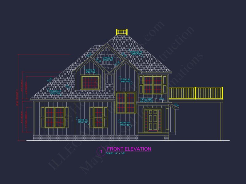 2-Story Modern house Plan with Carport - 1953 SqFt